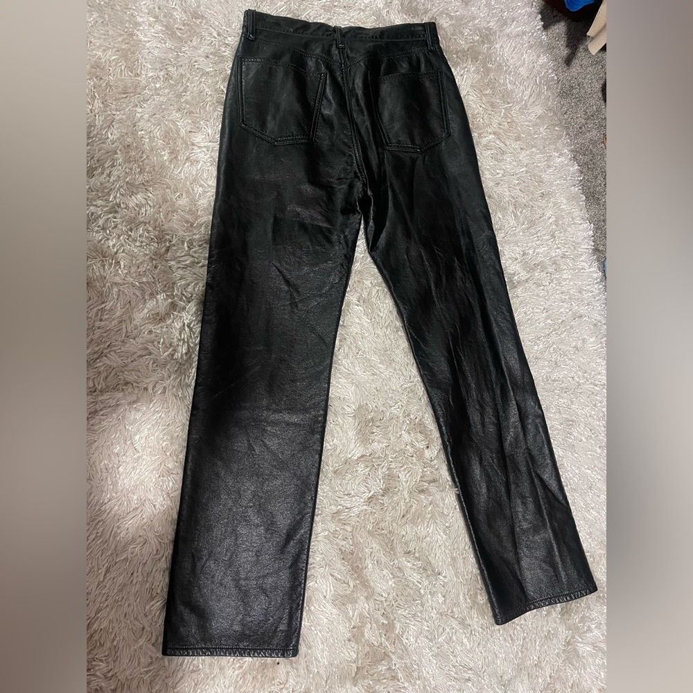 Agolde Women's Black Leather Pants